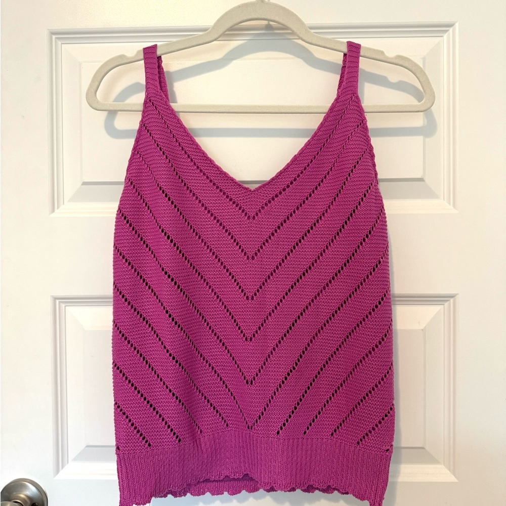 Pink Lily Purple Sweater Tank - size S - worn once
